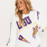 LSU Big Icons Scattered All Over Sweatshirt | Queen Of Sparkles