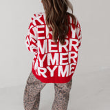 Merry All Over Sweater Top