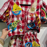 Red & White Checkered Picnic Cotton Tie Top | Queen Of Sparkles