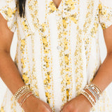 Garden Bliss Mini Dress | Yellow