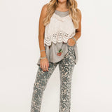 Olive Eyelet Ruffle Cami | Moonlight