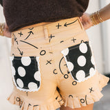 Football Tan Denim Short