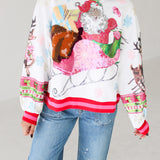 White Vintage Santa Sweatshirt