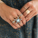 Sweet Star Ring | Enamel Light Blue