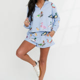 Powder Blue Duck Collar Sweatshirt | Queen Of Sparkles