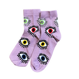 Lavender Evil Eye Socks | Queen Of Sparkles