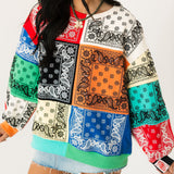 Multi Colorblock Bandana Sweatshirt | Queen Of Sparkles