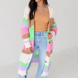 Chunky Knit Cardigan | Stripe