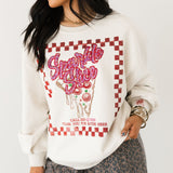 Beige & Red 'Sparkle Slice' Sweatshirt | Queen Of Sparkles