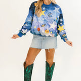 Blue Galaxy Sweatshirt | Queen Of Sparkles