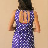 Licensed LSU Football & Helmet Icon Polka Dot Tank Dress | Queen Of Sparkles
