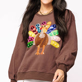 Rainbow Flower Turkey Sweatshirt