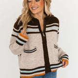 Cowboy Desert Zip Knit Cardigan