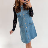 Denim Shift Mini Dress