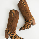 Hensley Leather Boot | Leopard