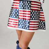 Full Sequin Stars & Stripes Skirt | Queen Of Sparkles