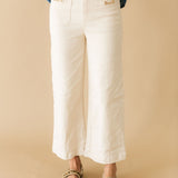 Saddle Up Horsebit Denim Pant | Ecru
