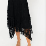 Spin You Around Lace Skirt | Black