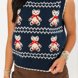 Bow & Bear Knit Sweater Vest