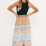 Sunset Blooms Maxi Skirt