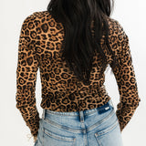 Sheer Long Sleeve | Leopard