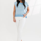 No Rules Stripe Sweater | Light Blue