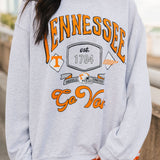 TN Vols Patches Thrifted Sweatshirt