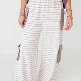 Cargo Pants | Taupe Stripe