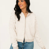 Cooper Zip Up Jacket | Latte