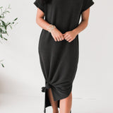 Forever Blessed Midi Dress | Charcoal