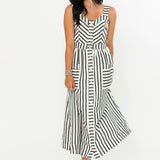 Class Act Stripe Midi Dress