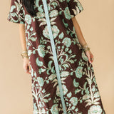 Chocolate Petals Floral Dress
