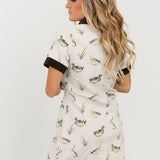 Feathered Fields Mini Dress