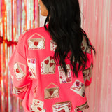 Neon Pink Love Letters Sweatshirt | Queen Of Sparkles