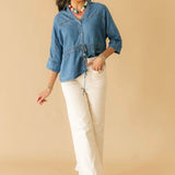 Cinched Up Denim Top