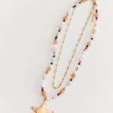 Ziggy Star Layered Necklace | Pink