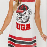 Licensed UGA Striped Tank Dress | Queen Of Sparkles