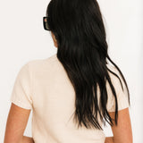 Button Up Sweater Top | Cream