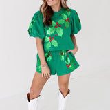 Green Holly Shorts