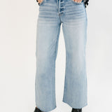 Jen Cropped Raw Hem Jeans | Light