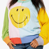 Licensed Colorblock Smiley Sweater | Queen Of Sparkles
