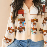 Multi School Classroom Scene Cardigan | Queen Of Sparkles