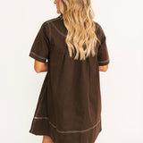 Steele Mini Dress | Brown