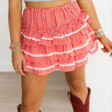 American Girl Mini Skirt | Red Gingham