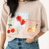 Fruit Gingham Patch Tee