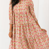 Eleanor Midi Dress | Gossamar Wings Coral