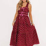 So Sweet Floral Midi | Burgundy