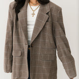 Paper Cut Blazer | Pinstripe Chocolate