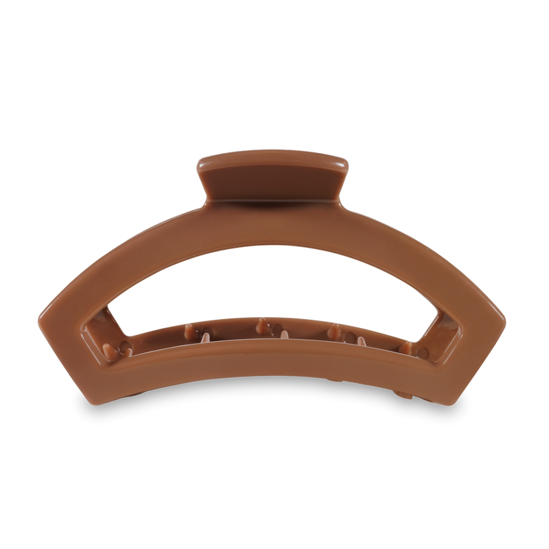 TELETIES OPEN HAIR CLIP - LARGE | CARAMEL