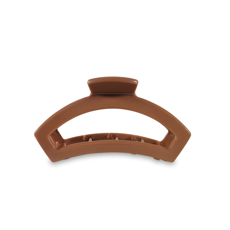 TELETIES OPEN HAIR CLIP - TINY | CARAMEL